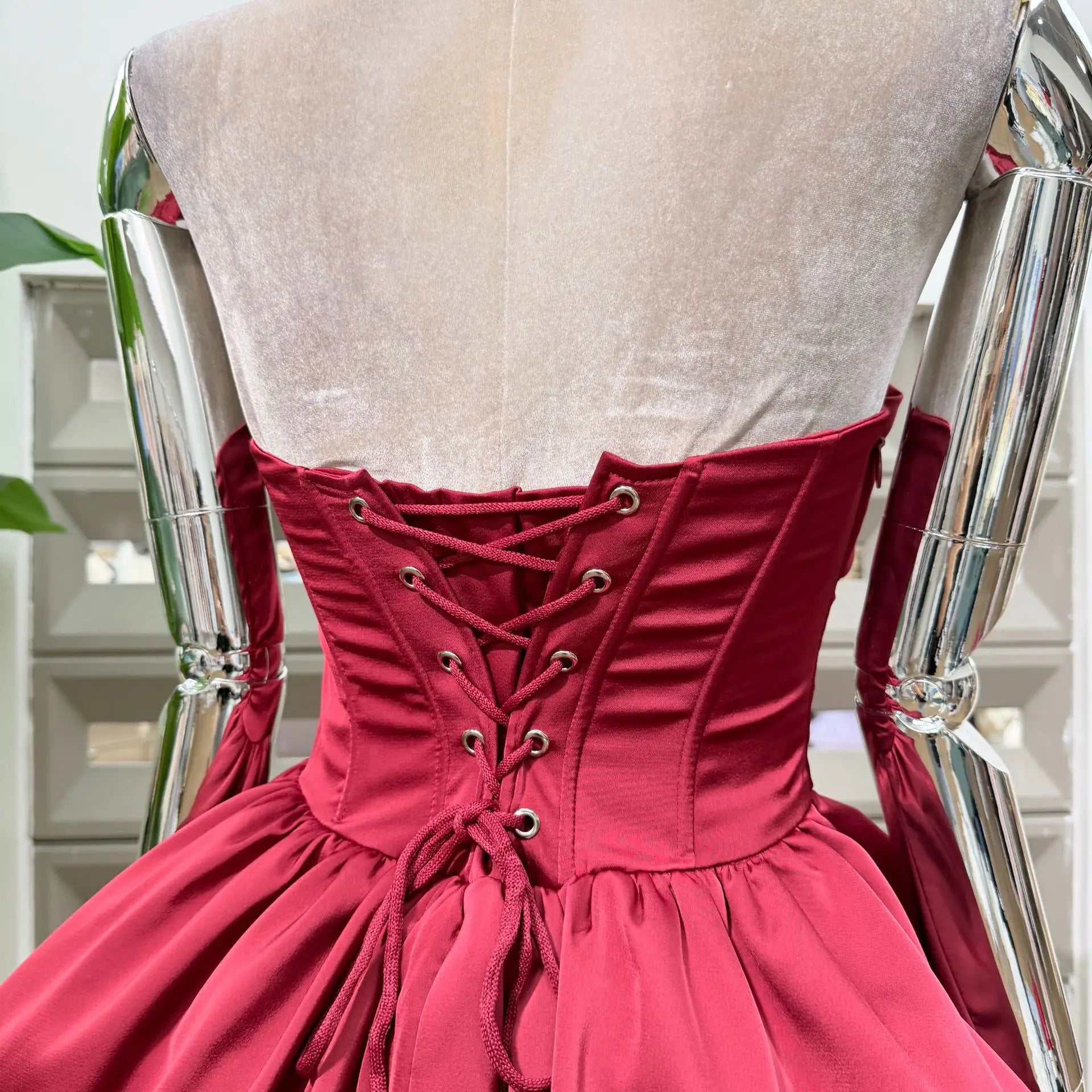 Women Sexy Strapless Bow Corset Mini Dress With Shorts Birthday Party Homecoming Prom Ball Elegant Ruffle A Line Evening Dresses