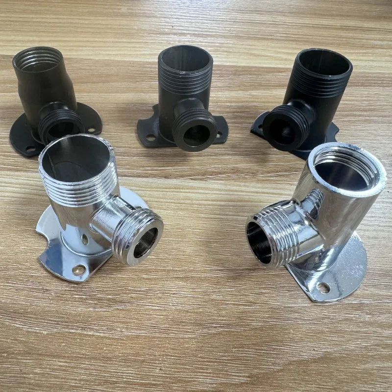 1/2" 3/4" Universal Bathroom Faucet Fixed Base Wall Mounted Tap Installation Adapter Shower Inlet Outlet Mix Water Valve Parts