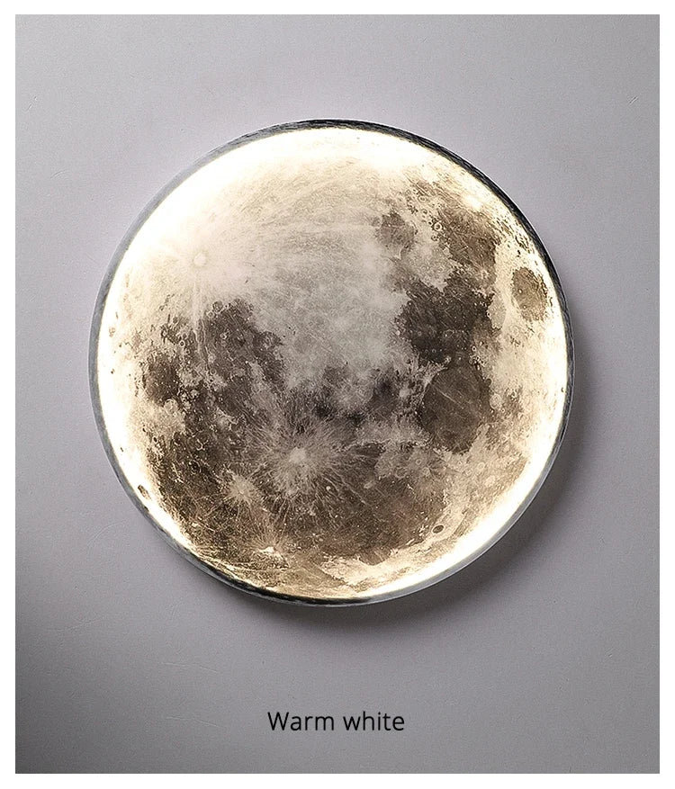 Modern Minimalist LED Moon Wall Lamp Indoor Lighting for Bedroom Background Wall Living ROOM Decorative Bedside Lights