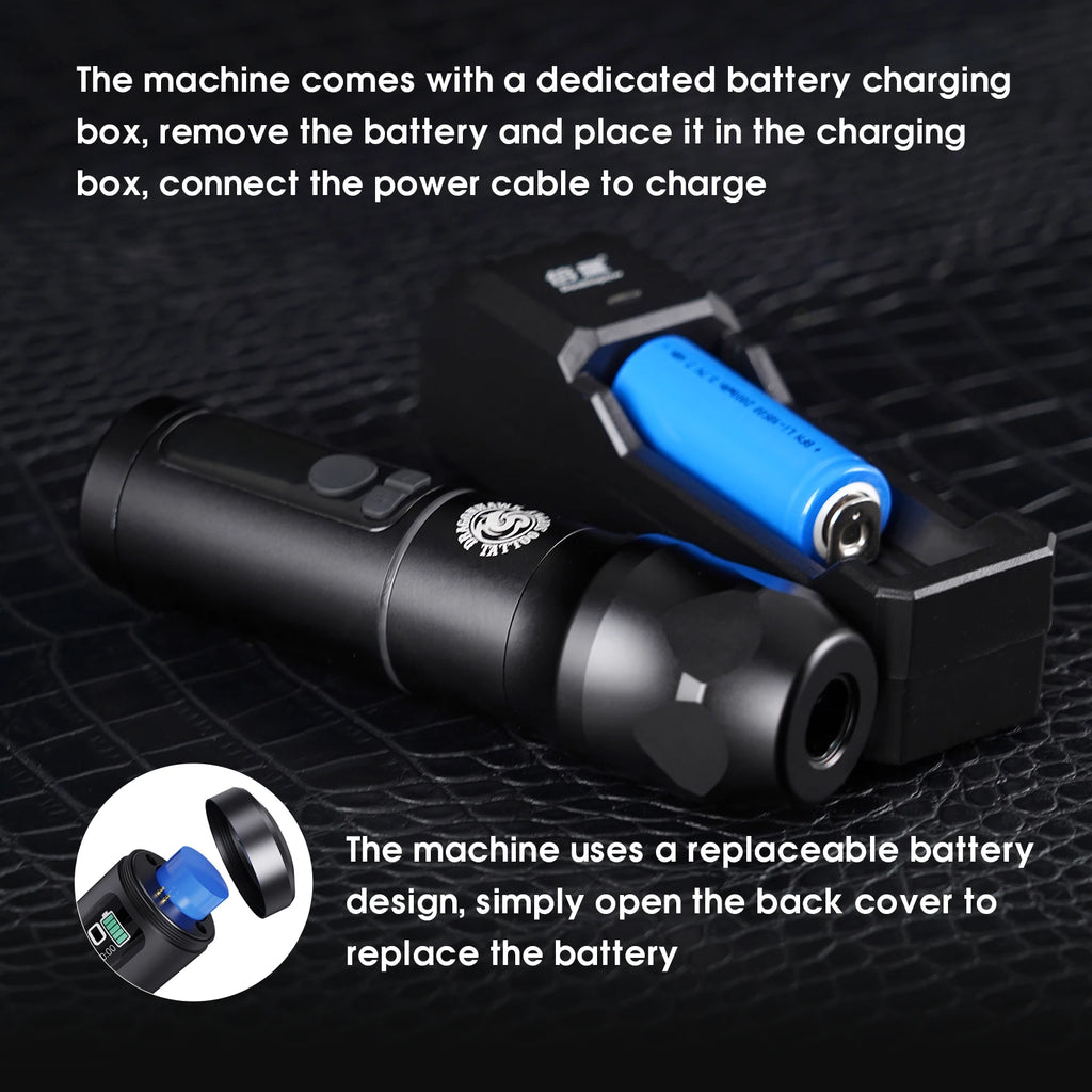 Dragonhawk X20 Pro Wireless Tattoo Pen HD Color Screen Replaceable 2000mAh Battery 3.5mm Stroke For Lining Shading Coloring
