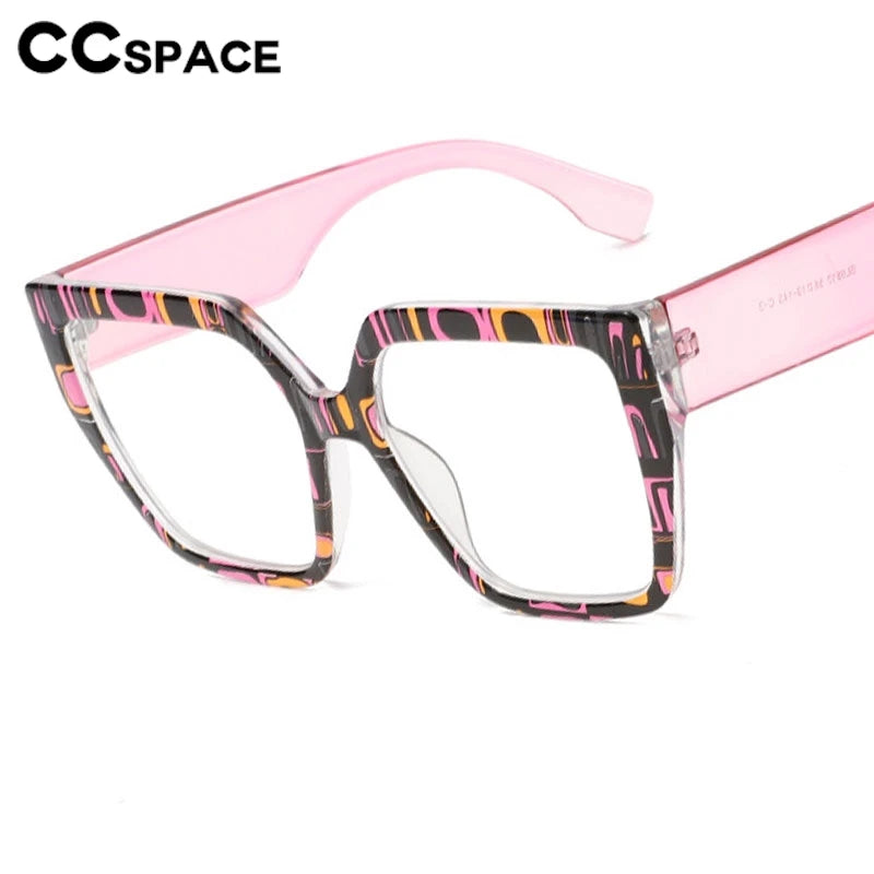 Colorful Large Frame Reading Glasses Women Trendy Big Size Square Resin Presbyopic Eyeglass Custom Prescription Spctacle #304000