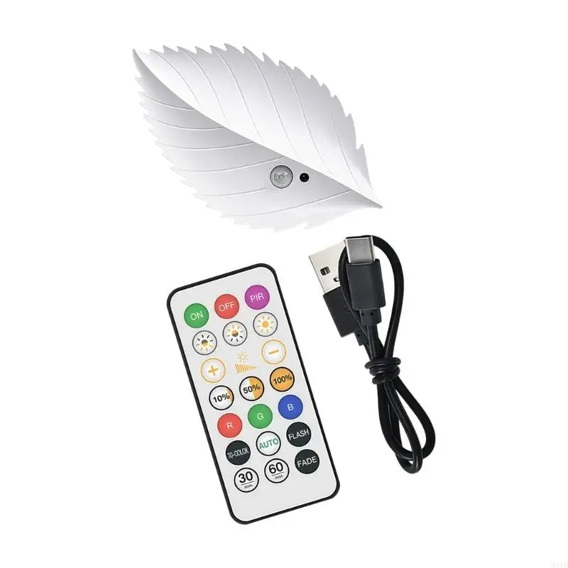Remote Control LED Night Light Unique Wall Light With Adjustable Brightness for Modern Home Decoration M4YD