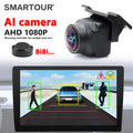 SMARTOUR ADAS AI Recognition AHD 1080P 180 Degree Fisheye Lens Intelligent Car Reversing Camera Sound Reminder Radar Monitoring