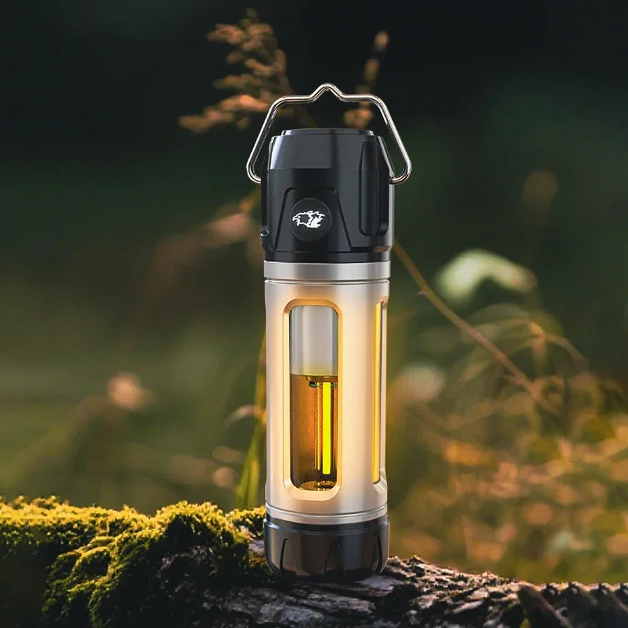 Camping Light Lightweight Handheld Torch  5 Lighting Modes Rechargeable Tent Lamp for Patio Climbing 8 Light Filaments