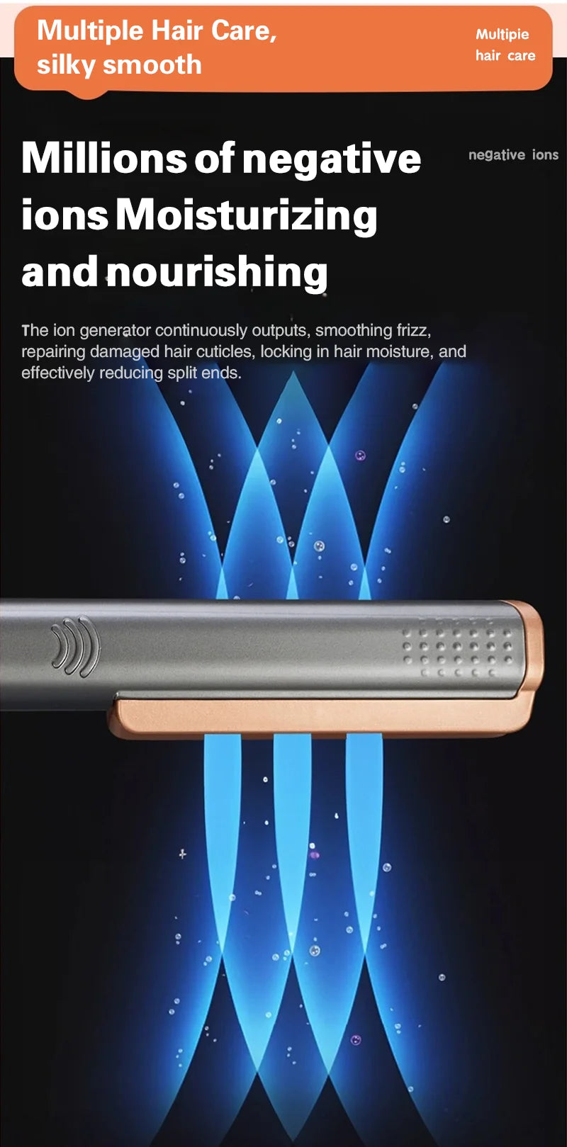 2 in 1 Hair Straightener Curling Ionizer with LCD Wide PanelProfessional Ceramic Hair Straightener with adjustable temperature