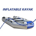 9ft 2.8m Inflatable Boat Thickened Fishing Boat Hard Bottom Assault Kayak Rowing Canoe Sailboat Dinghy Water Sports