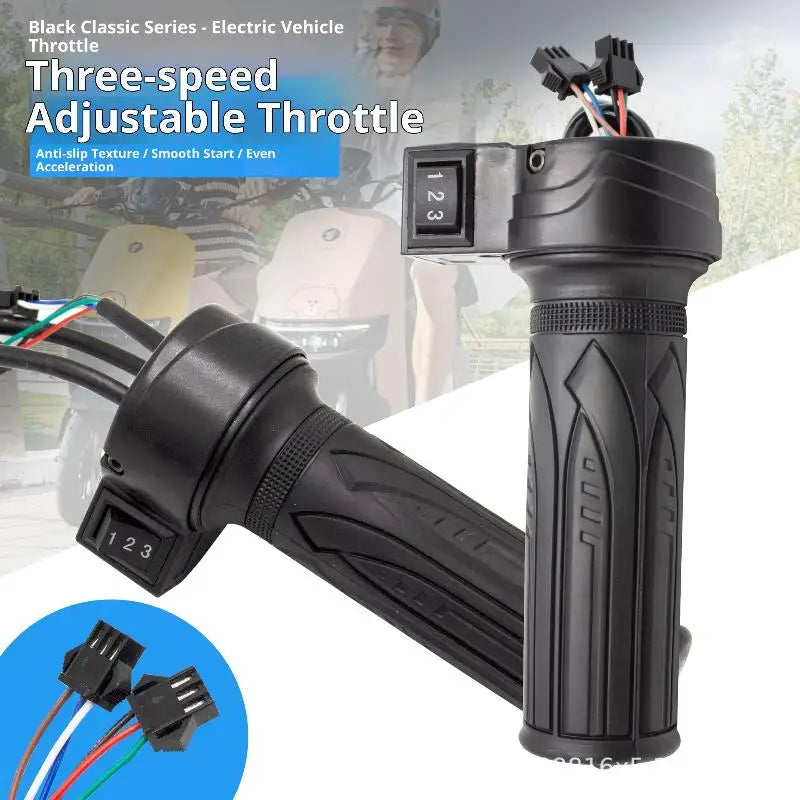 @*Scooter Electric Bike Handlebar with 3-Speed Grip for Smooth and Responsive Control