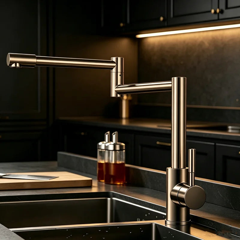 Foldable Kitchen Faucet Pot Filler Faucet Telescopic Cold And Hot Water Mixing Faucet Rotating Sink Faucet Tap