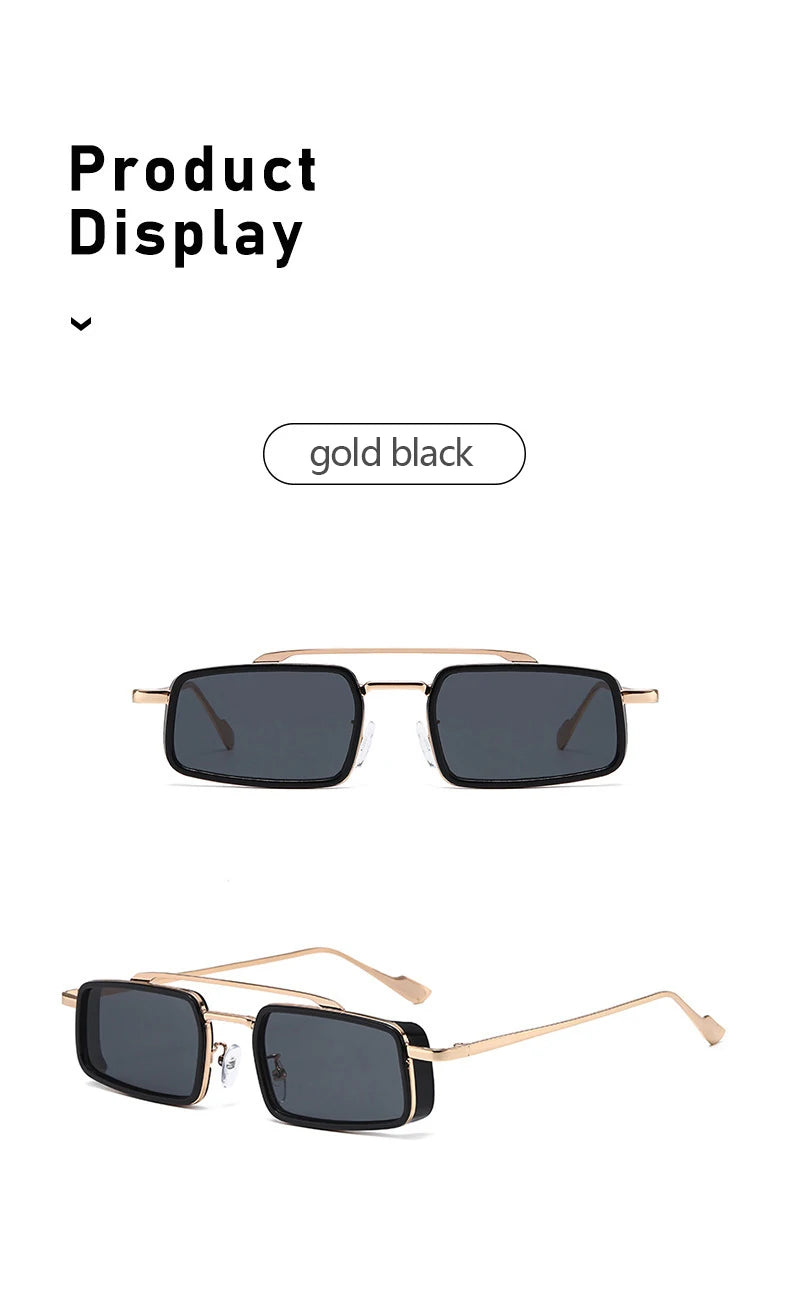 Trend Double-rail Sun Glasses - Fashionable, Business-style, Uv-resistant, Small Frame, For Driving Car Sunglasses8854X