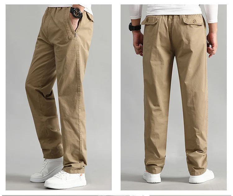Men's Cargo Pants Summer Spring Cotton Workwear Large Size 6XL Casual Climbing Joggers Sweatpants Hombre Autumn Work Trousers