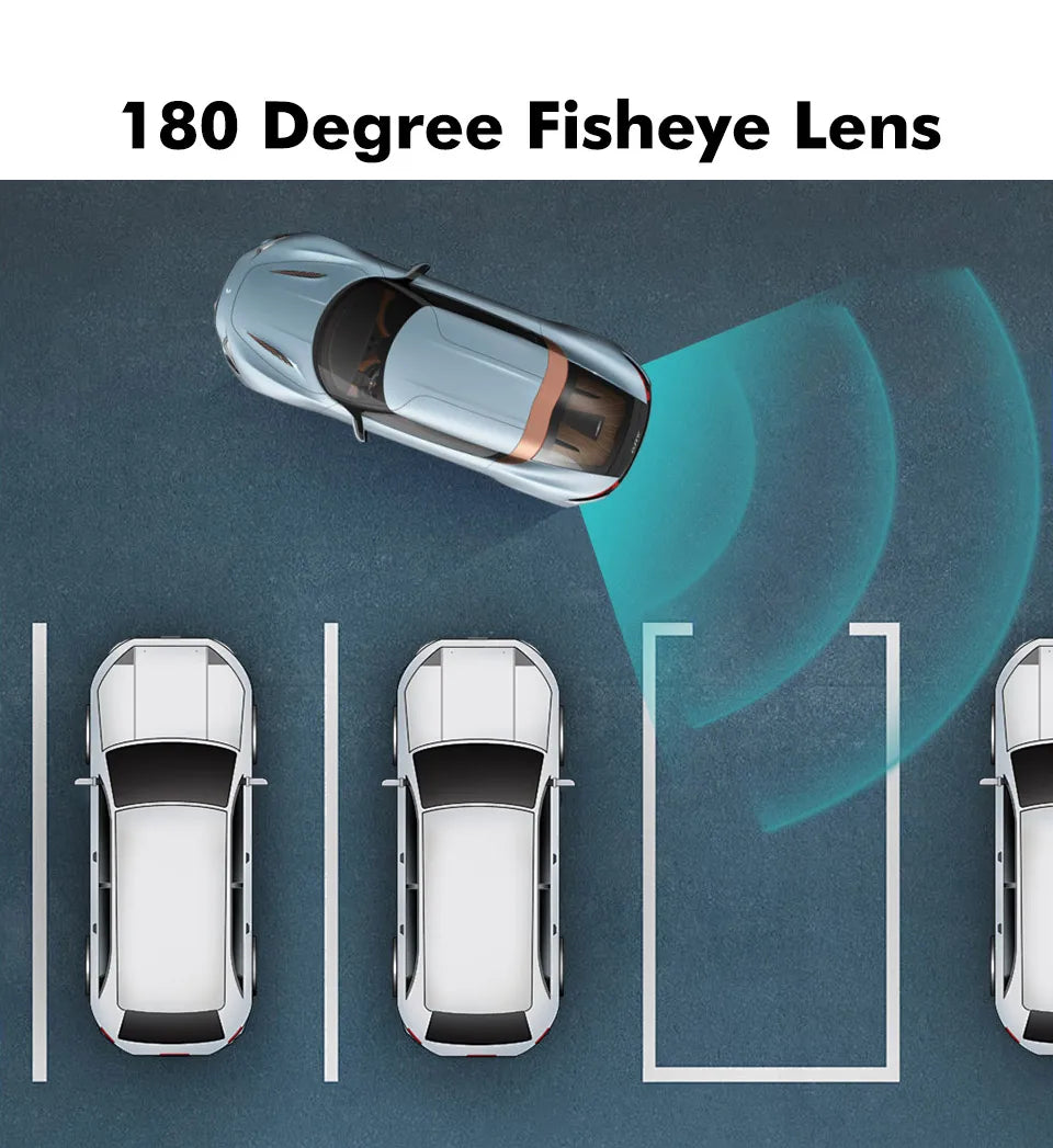 AHD 1080P New 4 line 4K Dynamic Track Reversing Camera 180 Deg Fisheye Blue Lens Full HD Night Vision Vehicle Reversing Camera