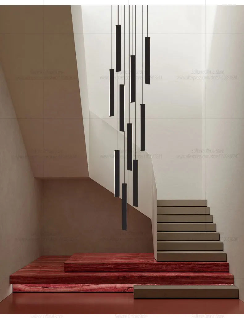 Modern Stair Chandelier Indoor Lighting Ceiling Lamp Attic Room hanging Light LED Chandeliers For Living Room Pendant Lights