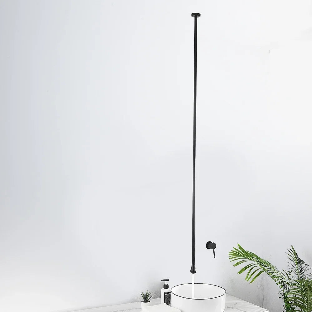 Water Drop Hang Ceiling Faucet Bathroom Basin Bathtub Tap Solid Brass  Hot Cold Water Sink Mixer Tub Hardware