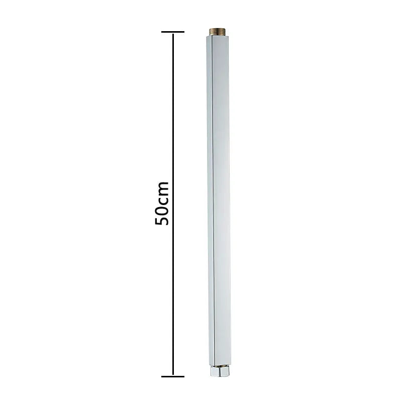 30/40cm Square Round Extension Tube For Bathroom Shower Faucet Black General Interface Extension Tubes Extend Pipe