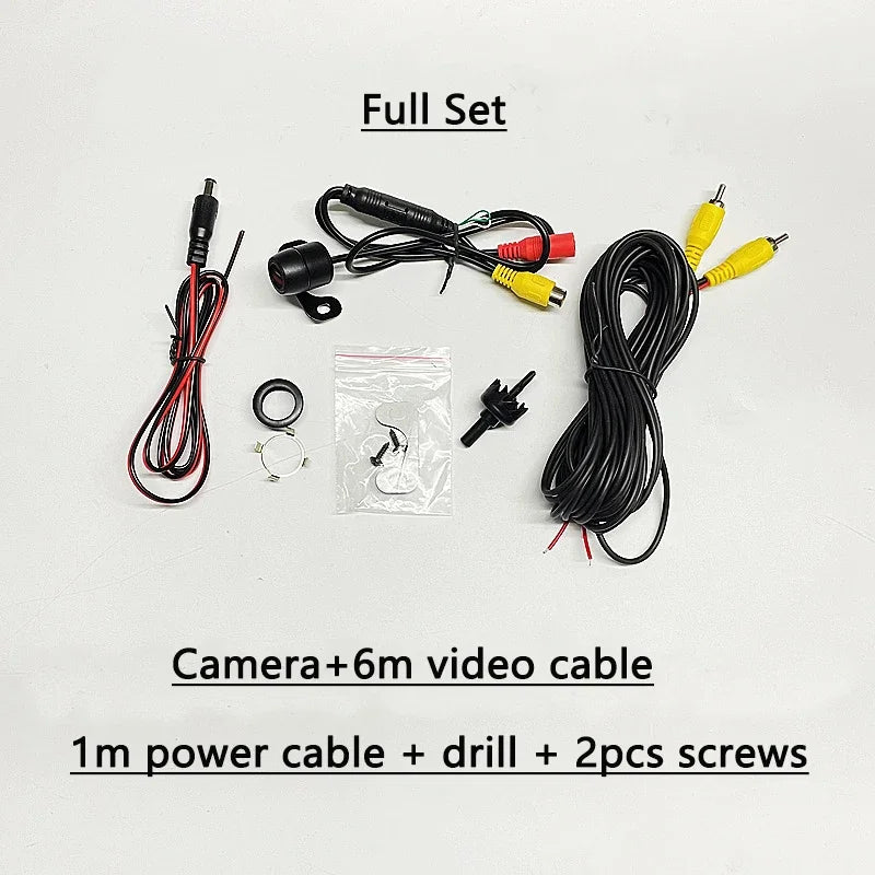Car high-definition camera, large-angle waterproof CMOS car rear/front/side view reversing camera, rear pull-out camera