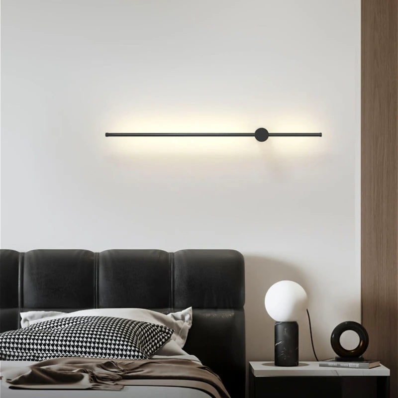 Remote Control Dimmable Wall Light, Plug-in Rotating LED Bar Lamp for Home Office Restaurant, Black/Gold/White, 60/80/100cm