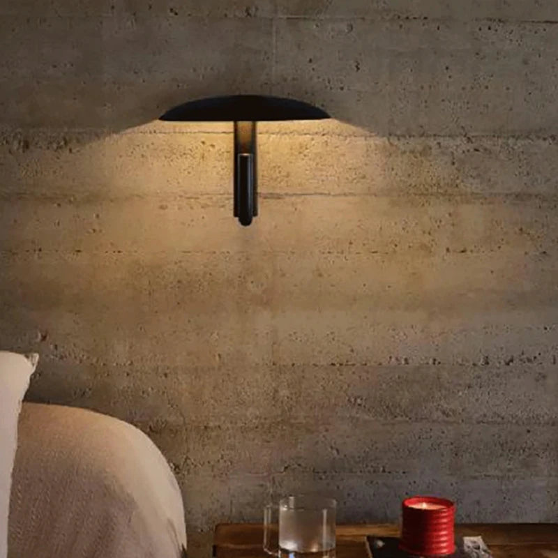 New Style Black Orange Beige Metal Wall Light With Switch 3000K Mushroom Bedroom Dining Room Shop LED Rotatable Dropshipping