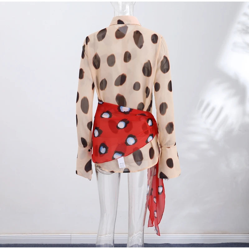 Stripe Wrap Tie Shirt Mini Dress Lapel Collar Long Flare Sleeve Loose Casual Dresses 2026 Summer Beach Vacation Fashion Outfit