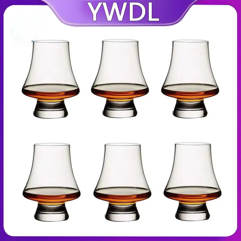 YWDL 2/4/6pcs Glass Whiskey Cup Set of 250ml Clear Lead Free Drinking Glasses Scotch Liquor Barware Beer Spirits Wine Glasse