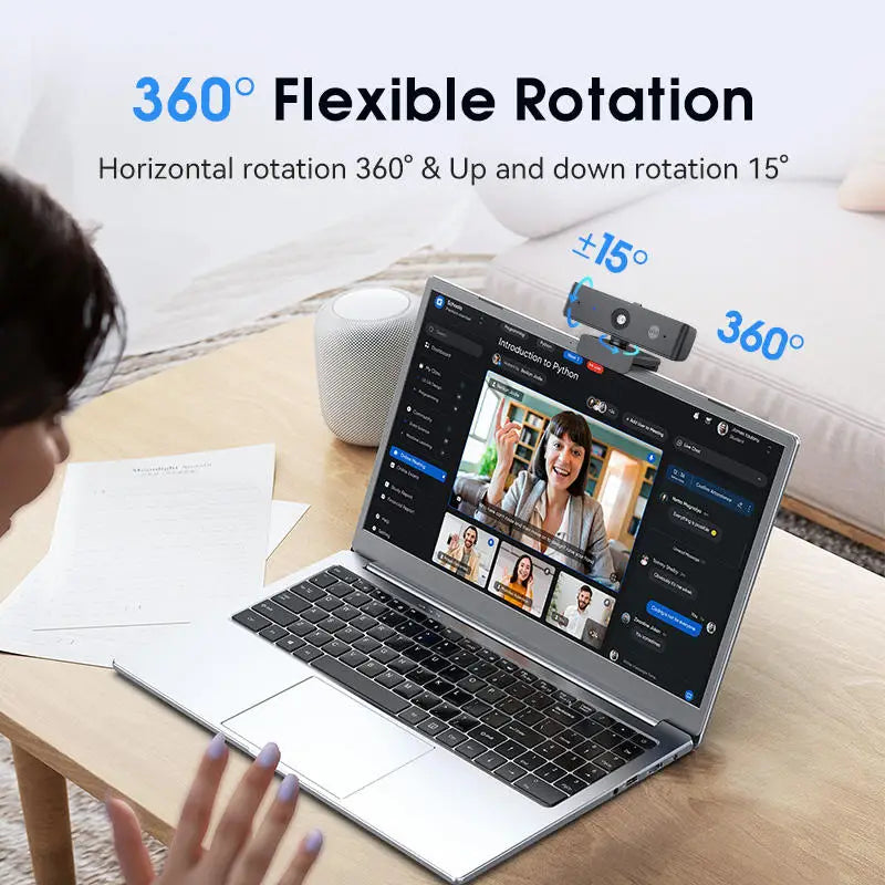 QHD 4K 5MP 60Fps Smooth Video Camera 8x Zoom USB Webcam Intercom HD Digital Camera For Online Teaching Conference Live Broadcast