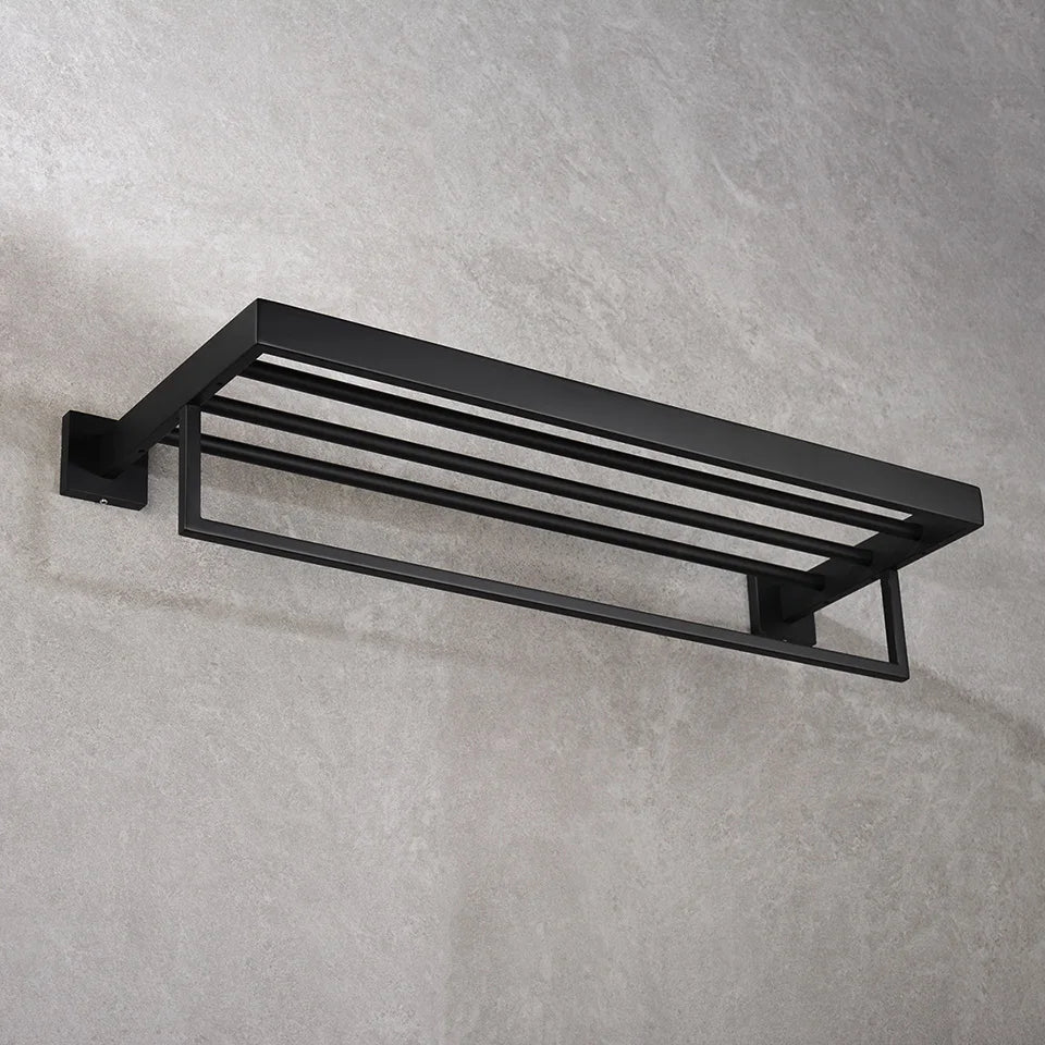 Matte Black Bathroom Hardware 304 Stainless Steel Towel Rack Toilet Paper Holder Liquid Soap Holder Towel Bar Toilet Accessories