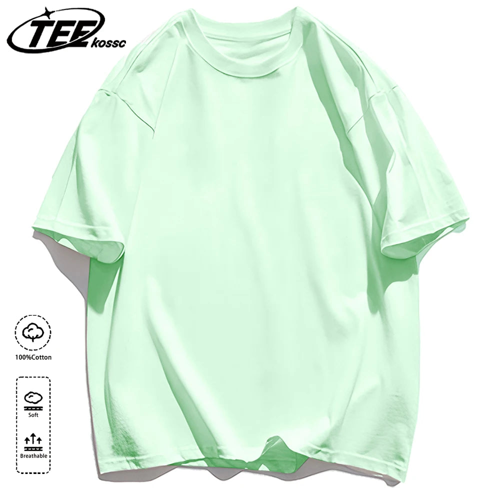 Korean Style Short Sleeve Y2K Solid T-Shirt Women Summer Trendy T Shirts Loose Multicolor Clothes Cotton All-Match Sportswear
