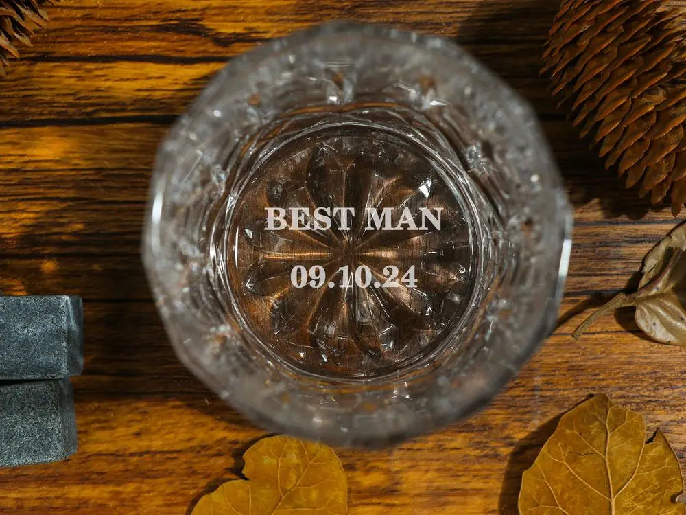 Custom Groomsmen Gift 11oz/300ml Whiskey Glass Best Man Gift Wedding Shot Glasses Bar Glasses Father Day Gift Ideal for Him