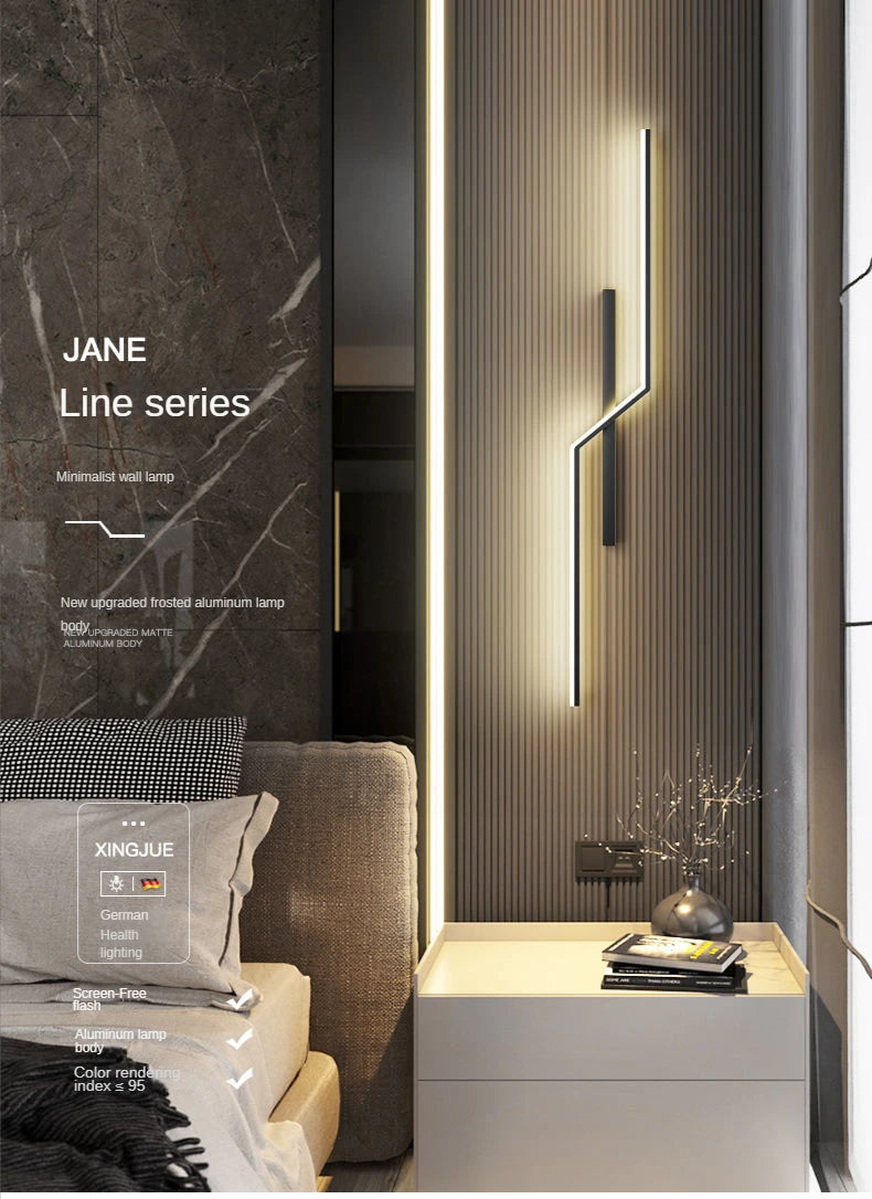 Modern Minimalist LED Wall Lamps - Bedside Interior Lighting for Living Room Bedroom Stairs - TV Backlight Wall Decor Lights