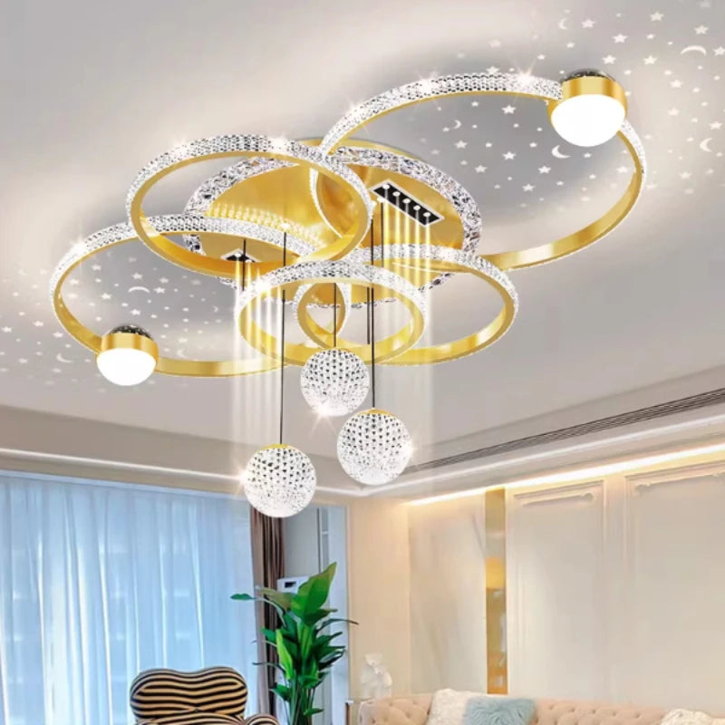 Modern LED Ceiling Light for Living Room Decor Pendant Light Interior Decoration Ceiling Luxury Chandelier Restaurant Lamp Villa