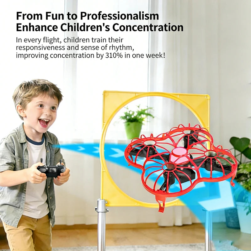 2.4G DIY Assembled Drone  Interactive Training Quadcopter D34  With Fixed Height Light For Science Education Toy Kids Gifts