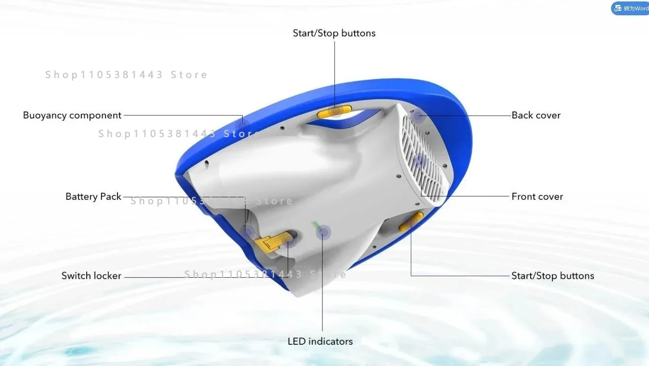 Mini Electric Kickboard Surfboard Reliable Swimming Trainning for Kids Adults Portable Water Sports Motor