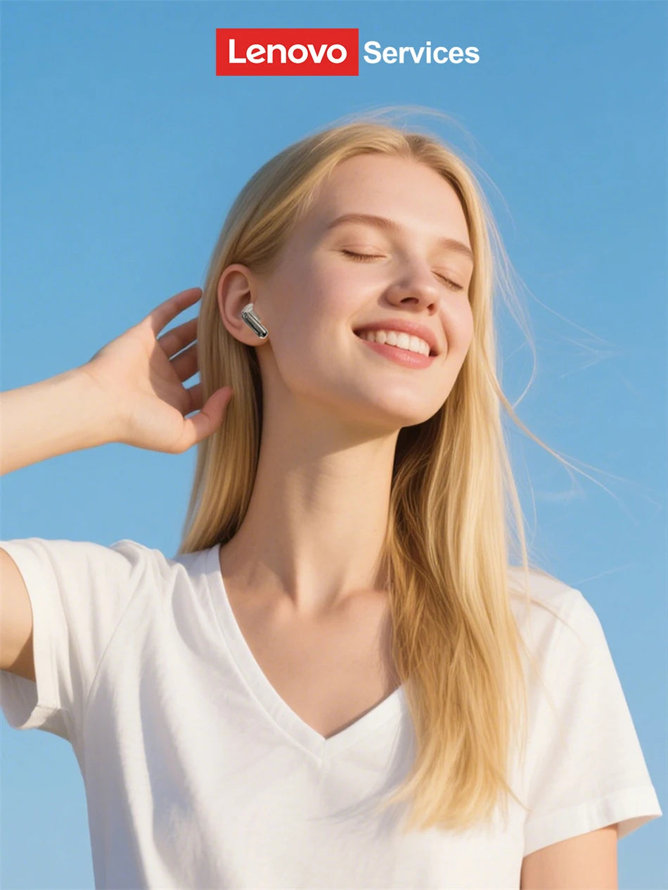 Lenovo LE208 TWS Bluetooth 6.0 Wireless Leather Earphones Stereo ENC Noise Cancelling Headphone 38ms Low Latency Gaming Headset