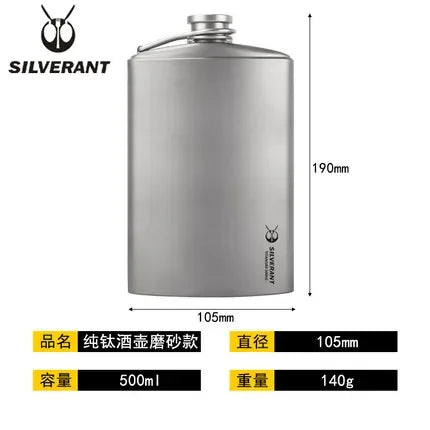 Pure Titanium Water Wine Coffee Tea Bottles Flasks Cans Portable Outdoor Camping Gear EDC Tools
