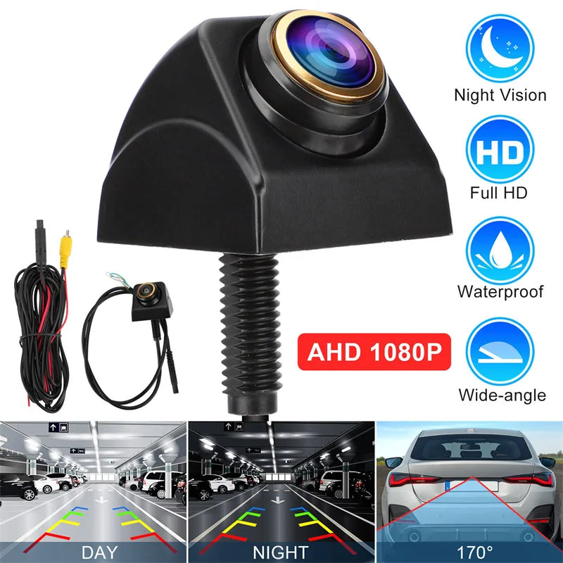 AHD 1920x1080P Car Rear View Camera 170° Fisheye Golden Lens Full HD Night Vision Vehicle Reversing Front Cameras B.H