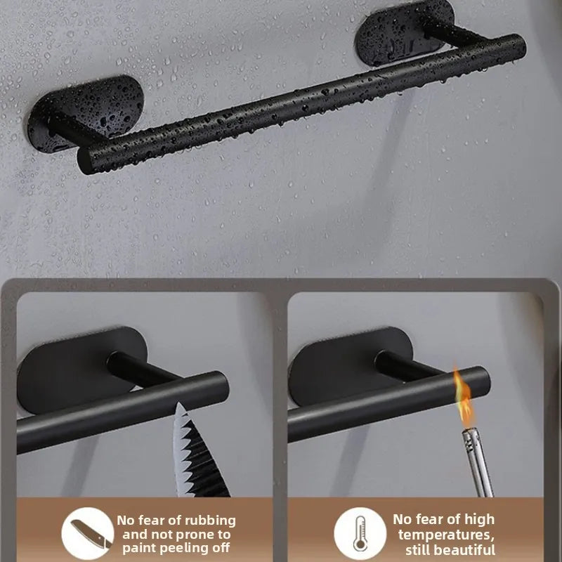 Self Adhesive Stainless Steel Hand Towel Holder No Drill Wall Mount Towel Bar Waterproof Shower Rack for Bathroom Accessories