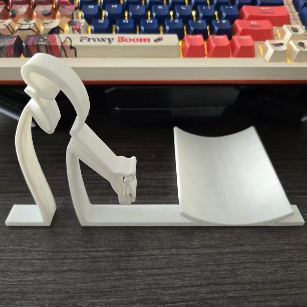 Creative Human - Shaped Label Holder Artistic Desktop Bathroom Minimalist and Practical Roll Paper Holder 3D Printing Decoration