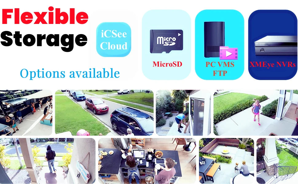 Wireless Security Camera 8.0MP FishEye Wifi IP Outdoor 3MP/5MP IR SD Slot CCTV Surveillance Panoramic View ICsee XM