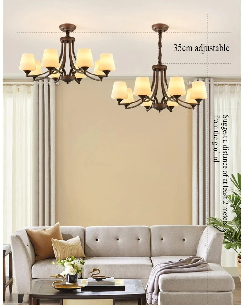 Antique chandeliers retro mid century modern lighting living room LED dining room hanging light indoor home decoration lighting