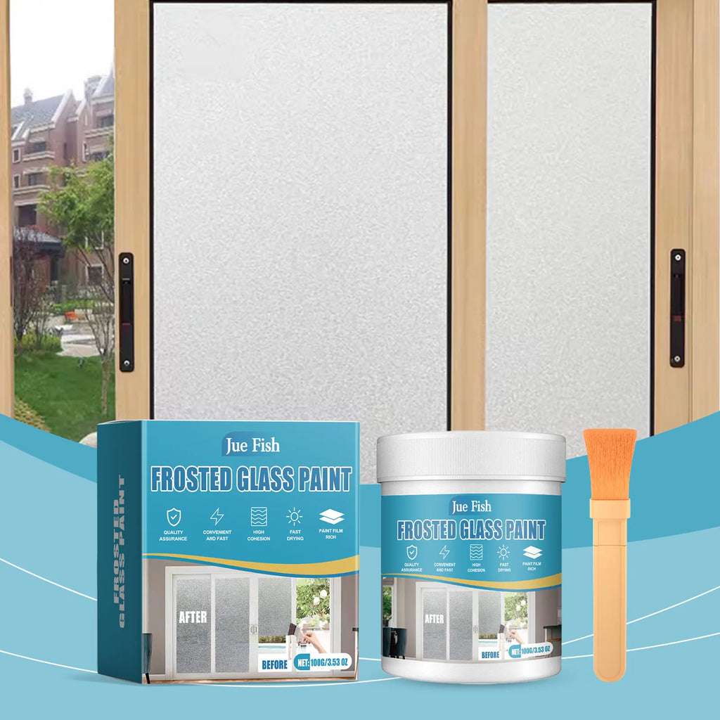 Matte Glass Paint For Windows And Doors Privacy Coating With Misty Effect Quick Drying Water Based Formula