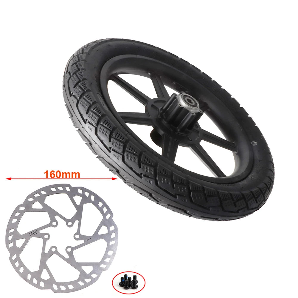 Electric Scooter Bike14 inch Front Wheel 14x2.125 Tyre 140mm/160mm Brake Disc For E-bike Folding Bicycles Motorcycle Accessories
