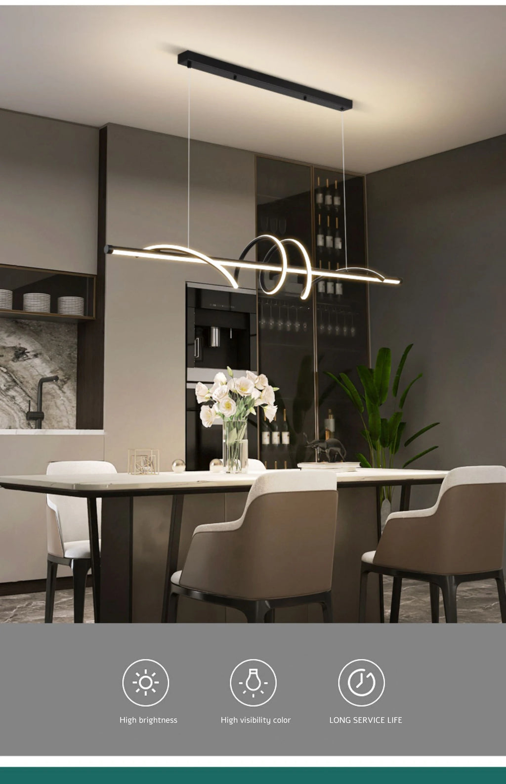 Modern Led Living Room Pendant Lights Hanging Lamp For Dining Table Kitchen Cloakroom Office Home Decor Furniture Minimalist