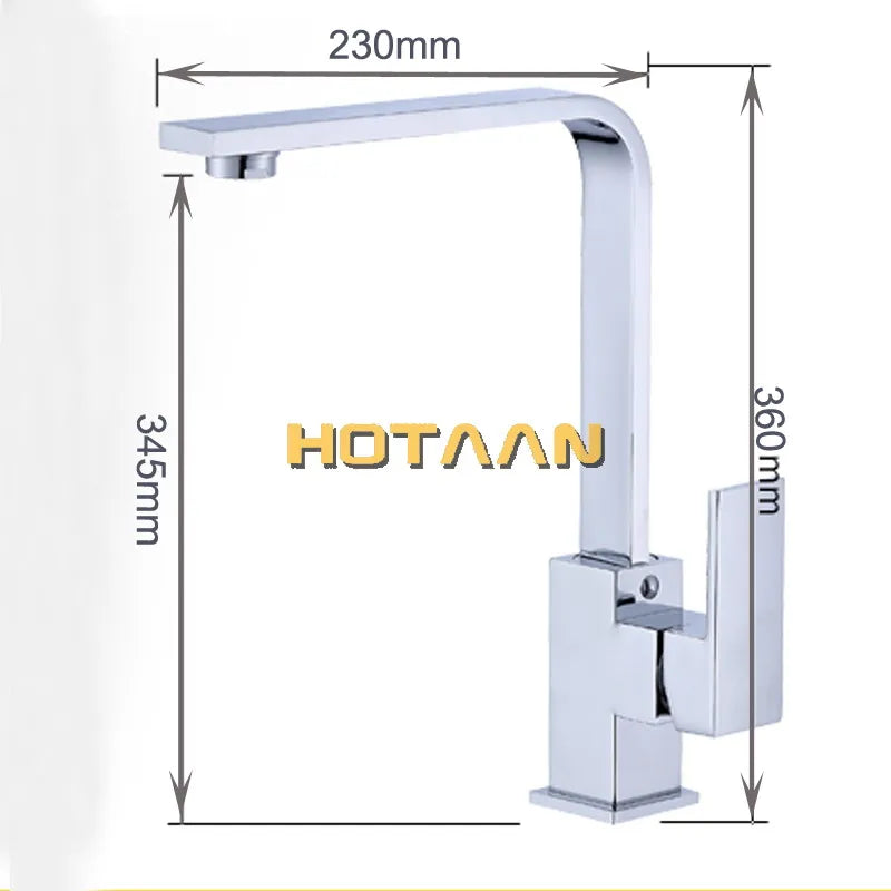 . Kitchen faucet Brass kitchen sink tap ,kitchen mixer,square swivel Kitchen Faucets, torneira YT-6004