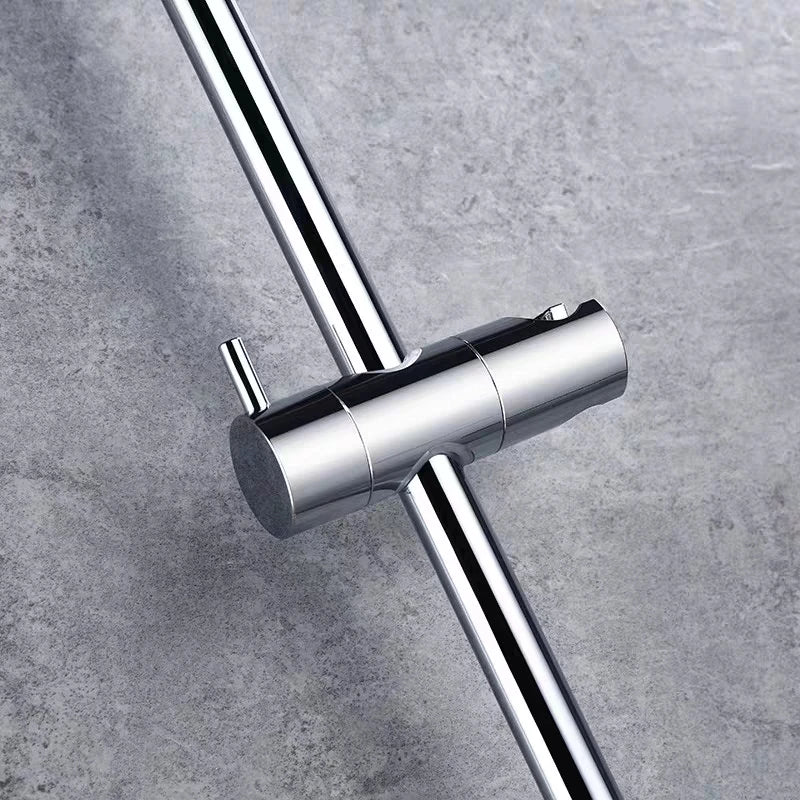 Adjustable Shower Bar Lifting Rod Extendable Wall Mount Shower Horizontal Bar Column Black White Chrome Bathroom Riser Slide