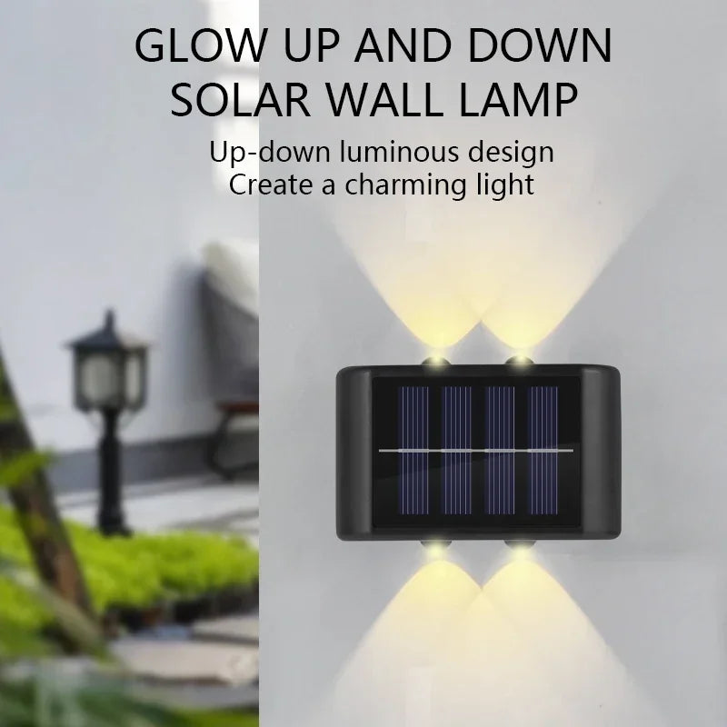Solar LED Light Outdoor Solar Lighting Lamp Streetlights Exterior Decoration Garland Waterproof Solar Garden Light  Wall Light
