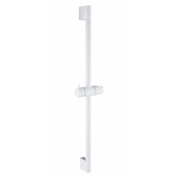 Adjustable Shower Bar Lifting Rod Extendable Wall Mount Shower Horizontal Bar Column Black White Chrome Bathroom Riser Slide