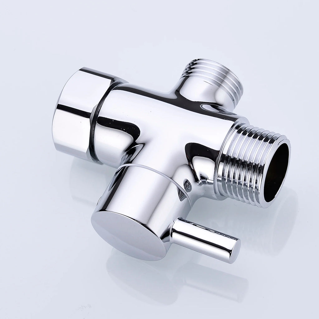 Metal 3 Way Shower Head Diverter Valve G1/2 Three Function Switch Adapter Connector Head Faucet Bathroom Accessories