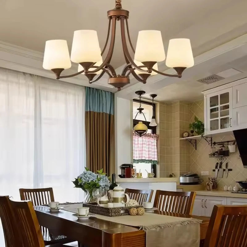 Antique chandeliers retro mid century modern lighting living room LED dining room hanging light indoor home decoration lighting