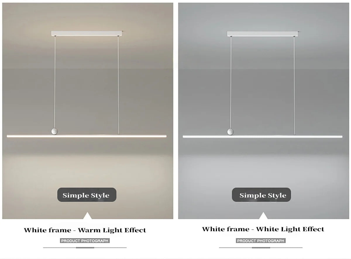 Modern Minimalist Led Pendant Light Minimalist Strip Light Home Decoration Living Room Bedroom Dining Room Light Bar Lighting