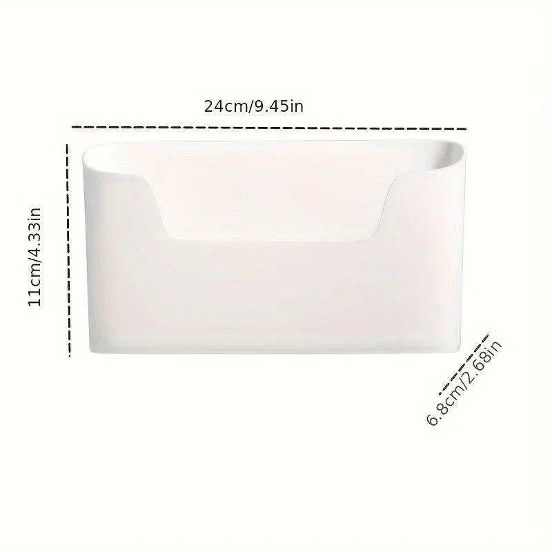 1pc Multi-Purpose Wall-Mounted Storage Box for Home and Office - Space-Saving Cabinet Door Organizer for Kitchen, Bathroom,