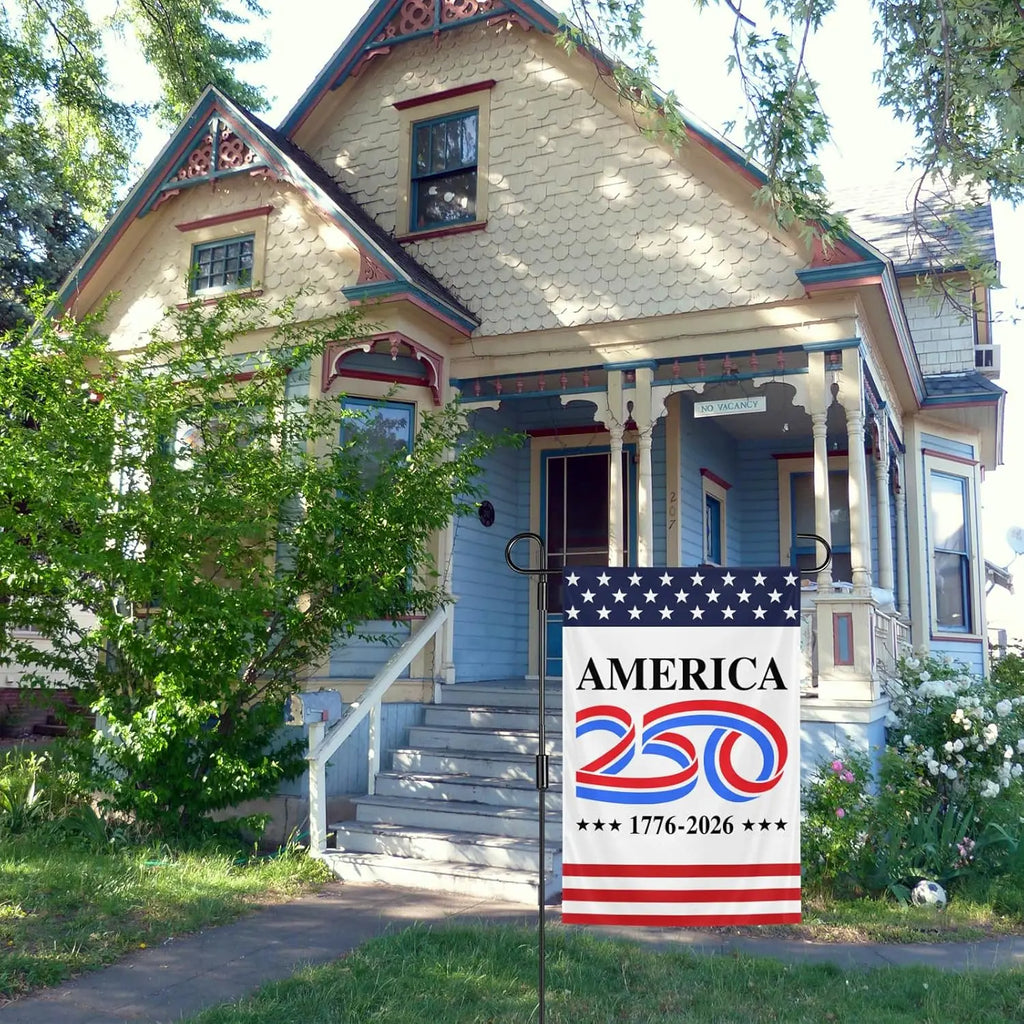 America 250th Birthday Flag 1776 2026 America 250 Years Anniversary Flag 12 x 18 Inch Double Sided Polyester Patriot Banner for